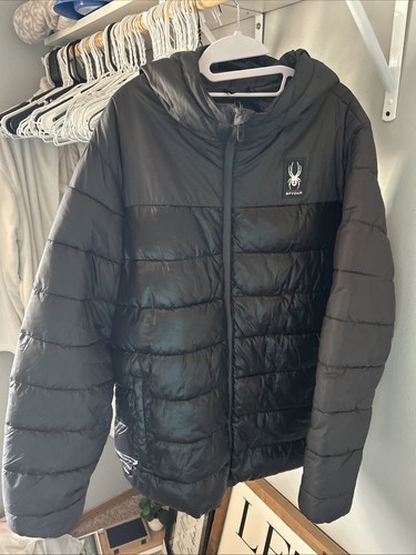 Spyder mens hooded - spyder, puffer
