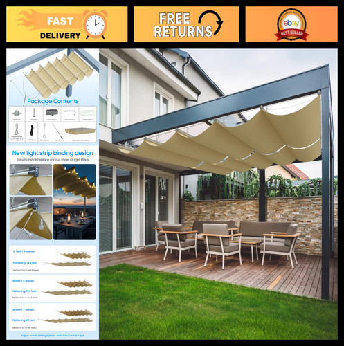 Retractable sun shade canopy - retractable,