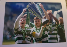 SIGNED CALLUM MCGREGOR & JAMES FORREST CELTIC LEAGUE TROPHY PHOTO CHARITY
