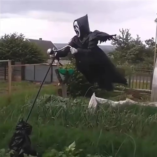 Ghostly robe with scarecrow - robe,