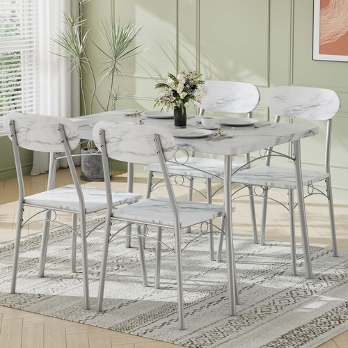 Stylish piece marble white - stylish, 5-piece