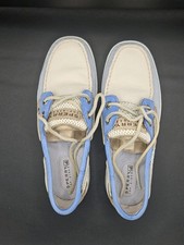 Sperry Women's Top Sider Boat Shoes Size 3.5 UK Blue Leather Deck Shoes New