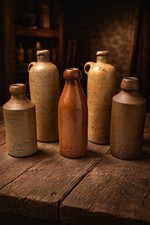 Antique Stoneware Bottles Job
