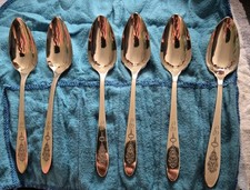 Oneida Community Plate - Birds of Paradise Pattern 1923 - Set 6 Teaspoons 5.5"