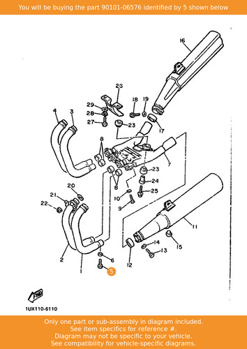 Yamaha bolt 90101 06576 - bolt,, 90101-06576