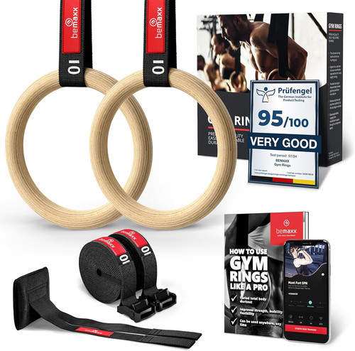 Gymnastic rings set wood - rings,