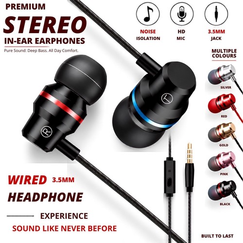 Earphones wired headphones - earphones, in