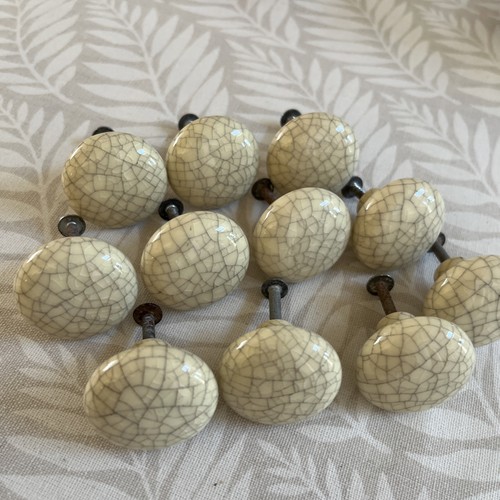 Crackle glazed ceramic cream - crackle,