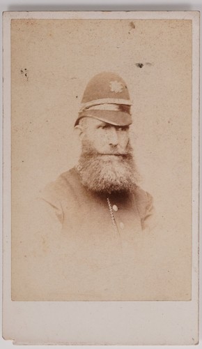 Antique cdv bearded police - cdv,