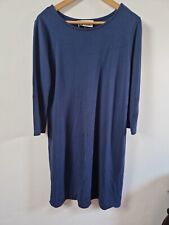 Boutique Jaeger Blue Wiggly Hemline Tunic Midi Dress Size L