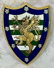 Vintage Downing College, Cambridge University, Coat of Arms Crest, Hand-painted