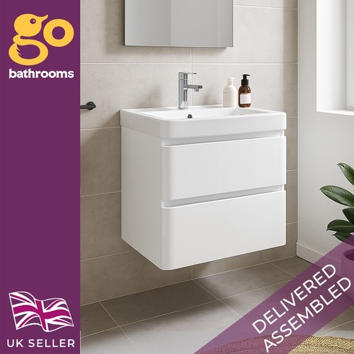 600mm wall hung bathroom - wall,