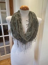 KHAKI GREEN INFINITY SCARF