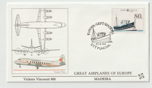 1988 madeira fdc great - 21/4/1988,