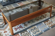 Mid century teak smoked glass - century,