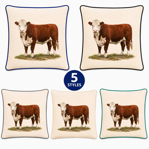 Hereford cow cushion cover - hereford,