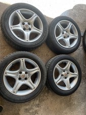 MGF set of 4 15in 5 Spoke VVC Style Alloy Wheels & Tyres . 2x new front tyres