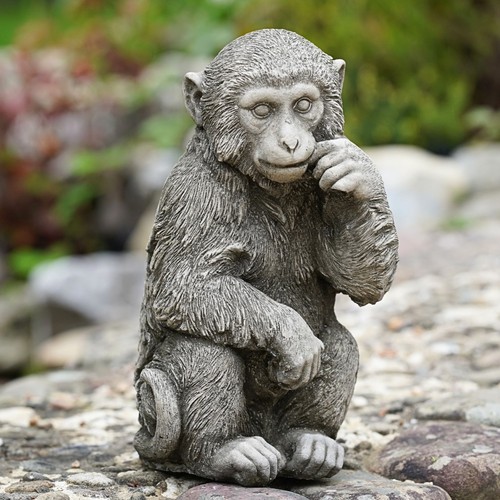 Monkey stone statue - statue, outdoor