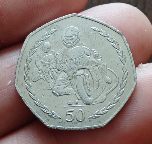 1997 isle man pence coin - of,