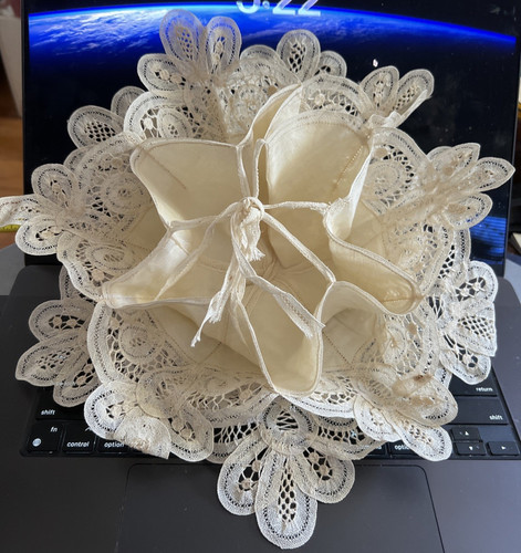 Vintage belgian lace bread - belgian,