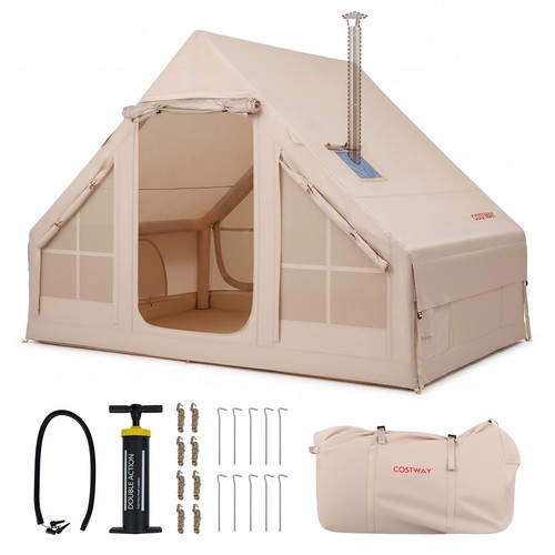 Inflatable camping tent with - tent,