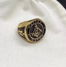 Mens masonic signet ring - mens,
