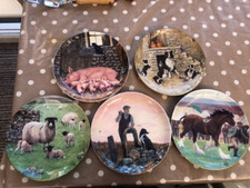 Border Fine Arts Set of 5 Decorative Plates All creatures Great & Small Collie
