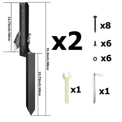 2pcs dig fence post - 1/2pcs,