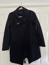 Zara Navy Wool Coat Size 12