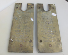 Victorian Brass Door Floor Spring Plates "The Silent Victor" Antique Vintage Old