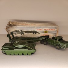 660 Dinky Tank Transporter Antar + 661 Centurion Tank Mighty Supertoys