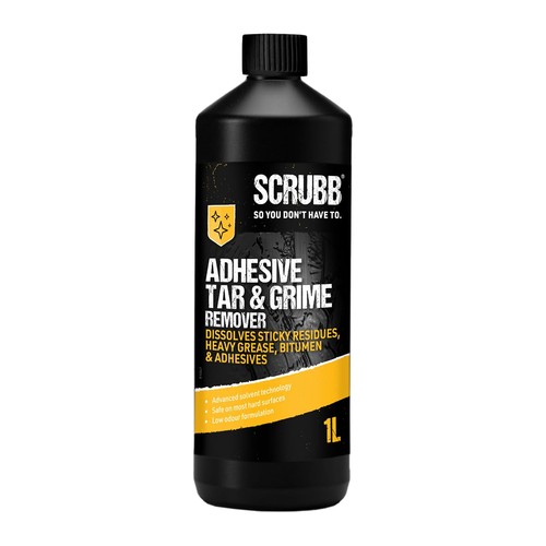 Scrubb adhesive tar grime - tar,
