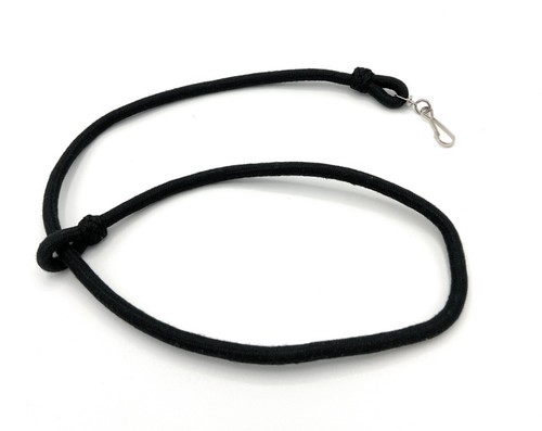 Lanyard black single strand - single,