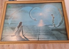 Wings Of Love Picture vintage retro 70s mcm print framed pearson swan