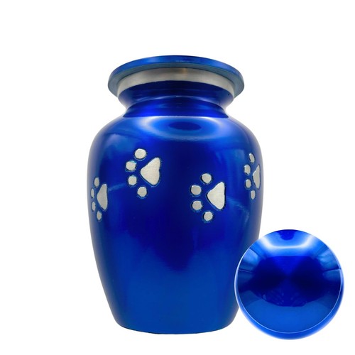 Metallic blue pet cremation - pet,