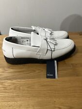 George Cox X Fred Perry Tassels Penny Loafer Shoes White Size 8 UK Creepers Mod