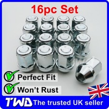 16x ALLOY WHEEL NUTS FOR HYUNDAI ACCENT GETZ ATO (M12x1.5) 21MM HEX STUD BOLT