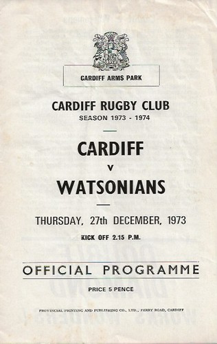 Cardiff rfc v - (wales),