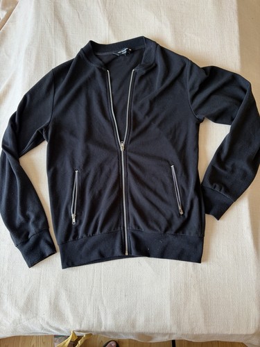 Black zip front top - top, by