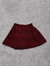 Next Skirt Tartan Red Wool