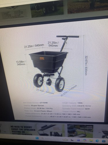 Vevor broadcast spreader - vevor, gt