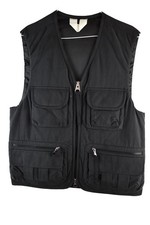 ARKET Black Multi Pocket Gilet size 38R Mens Fisherman Utility Casual Outdoors