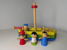 Wooden Pirate Ship With 3