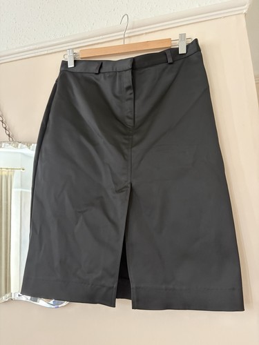 Oasis black satin pencil knee - satin,