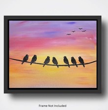 Morning Birds Hand Painted