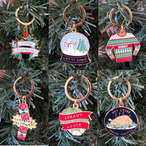 Christmas key rings festive - rings,