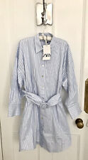 Zara Striped Collared Belted