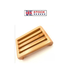 Natural Wooden Bamboo Soap Dish Storage Holder Soap Holder Soap Dish Bamboo NEW