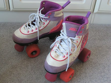 NO FEAR Retro Quad Roller Skates childs UK 13 approx