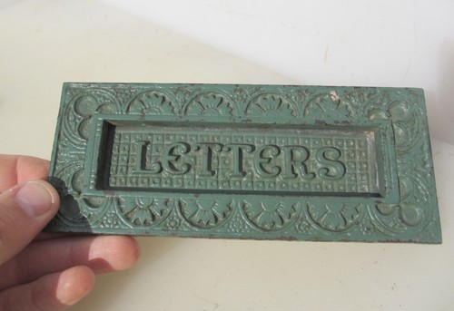 Victorian iron letterbox - victorian,
